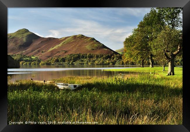 Abandoned Row Boat, Derwent Water. Framed Print by Philip Veale