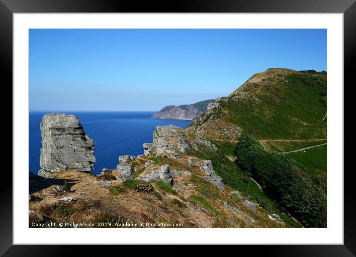 Valley of the Rocks at Lynton. Framed Mounted Print by Philip Veale