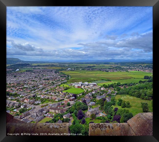 Breath-taking Panorama from Wallace Monument Framed Print by Philip Veale