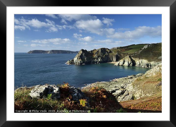 Prawle Point’s Hidden Gem: Maceley Cove Framed Mounted Print by Philip Veale
