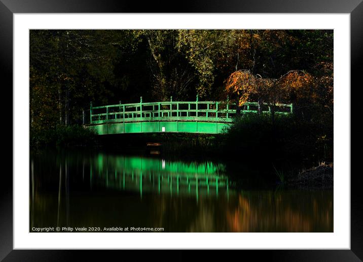 Festival Park Japanese Bridge, Ebbw Vale. Framed Mounted Print by Philip Veale