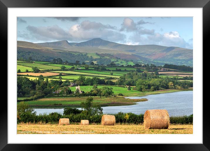 Summer Morning at Llangorse Lake. Framed Mounted Print by Philip Veale
