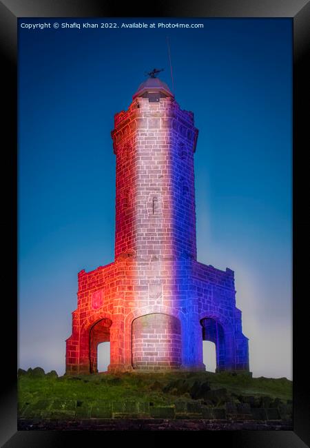 Darwen/Jubilee Tower, Lancashire - Light Painted to Celebrate the Platinum Jubilee Framed Print by Shafiq Khan