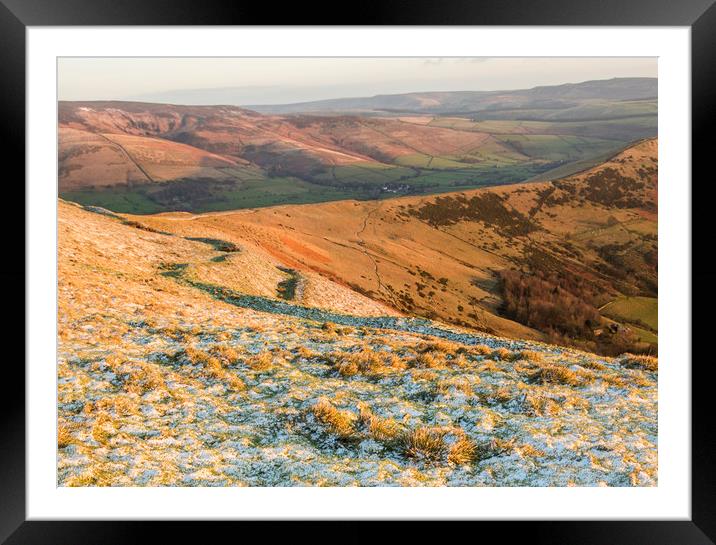 Peak District from Mam Tor Framed Mounted Print by Chantal Cooper