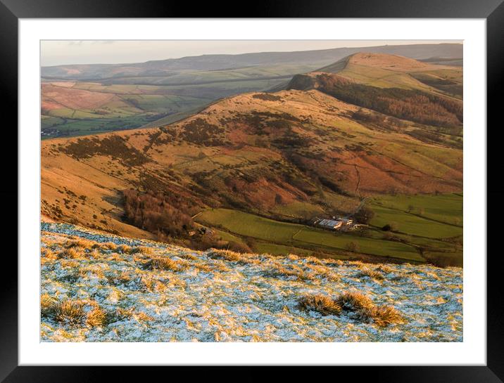 Peak District from Mam Tor overlooking Hope Valley Framed Mounted Print by Chantal Cooper