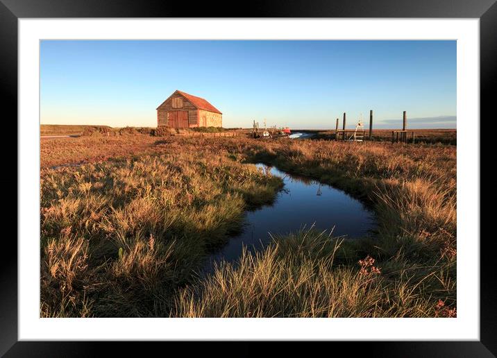 The old Boat Shed at daybreak Framed Mounted Print by Chantal Cooper