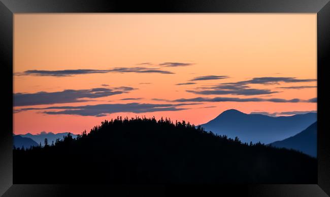 Sunset over Squamish Framed Print by Chantal Cooper