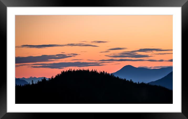 Sunset over Squamish Framed Mounted Print by Chantal Cooper