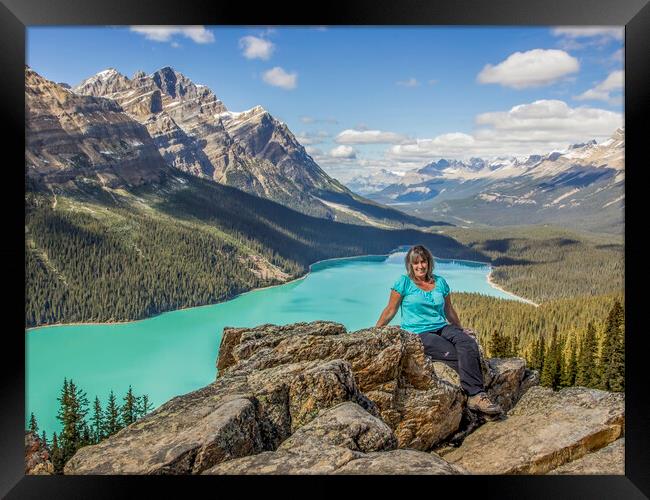 Glacial Lake and Mountains Framed Print by Chantal Cooper