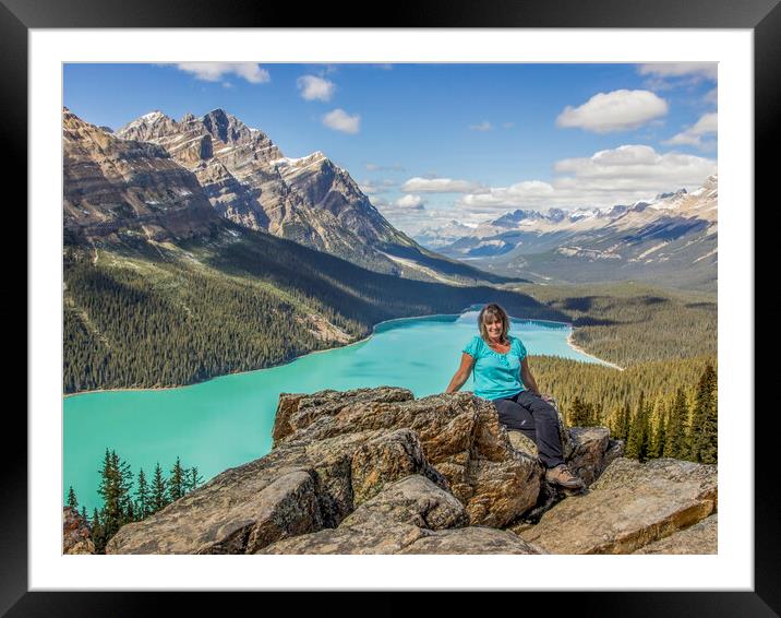 Glacial Lake and Mountains Framed Mounted Print by Chantal Cooper