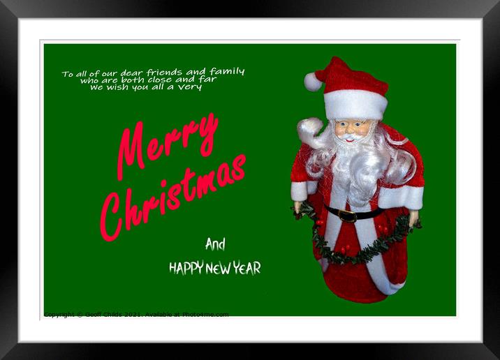  Christmas theme image with Xmas Greeting  Framed Mounted Print by Geoff Childs