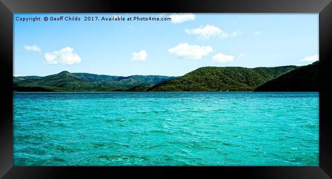 Pristine Tropical Paradise - Marinescape. Framed Print by Geoff Childs