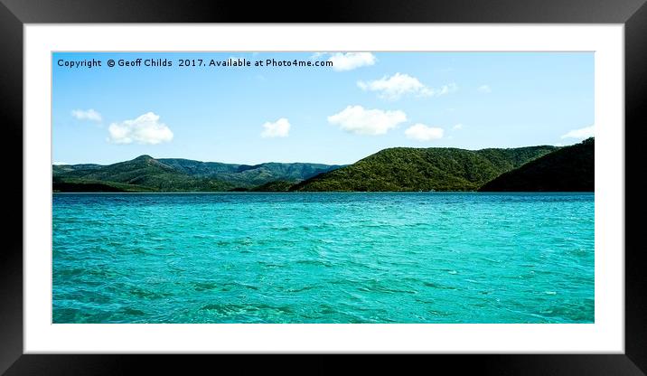 Pristine Tropical Paradise - Marinescape. Framed Mounted Print by Geoff Childs