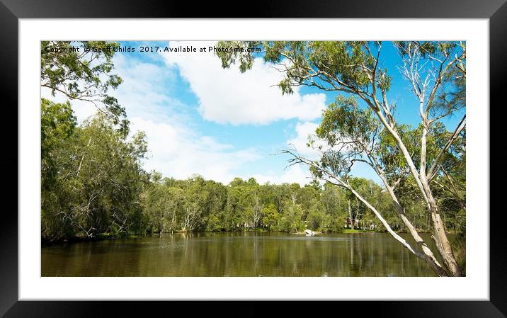 A boat harbor landscape waterscape. Framed Mounted Print by Geoff Childs