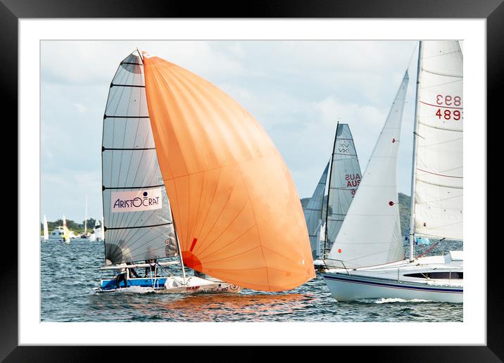 High School Children National Sailing Championship Framed Mounted Print by Geoff Childs