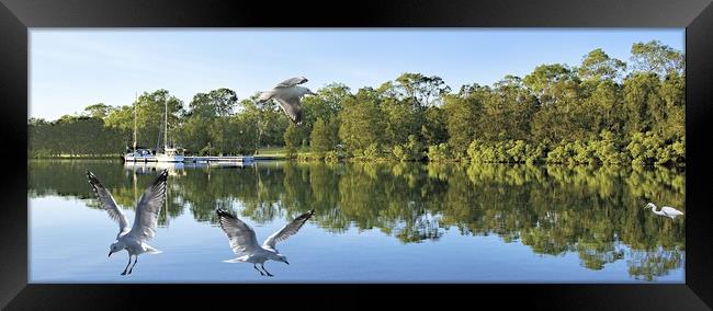 Lake Landscape Waterscape. Australia. Framed Print by Geoff Childs