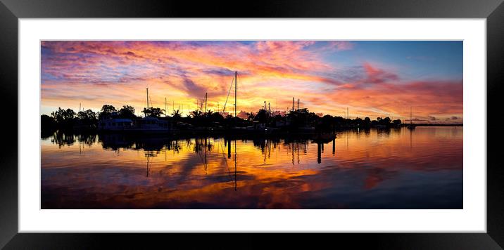 Sunrise silhouette photo.  Framed Mounted Print by Geoff Childs