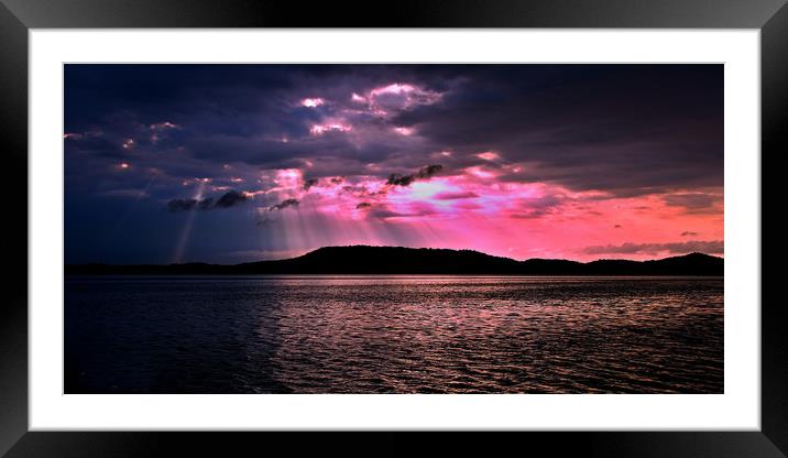 Pink beauty sunrise seascape. Australia. Framed Mounted Print by Geoff Childs