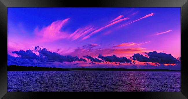Pink splendour a coastal fantasy sunrise. Framed Print by Geoff Childs