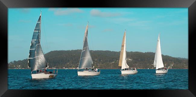 Yachts Racing Framed Print by Geoff Childs