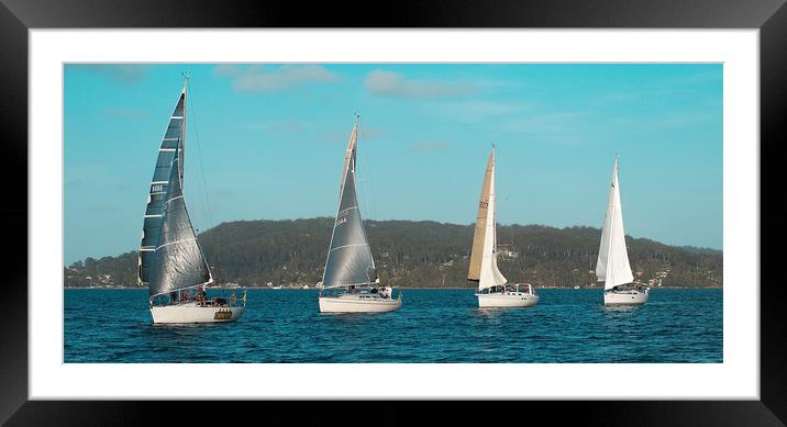 Yachts Racing Framed Mounted Print by Geoff Childs