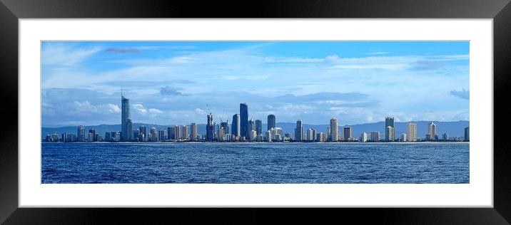 Cityscape Panorama. Framed Mounted Print by Geoff Childs