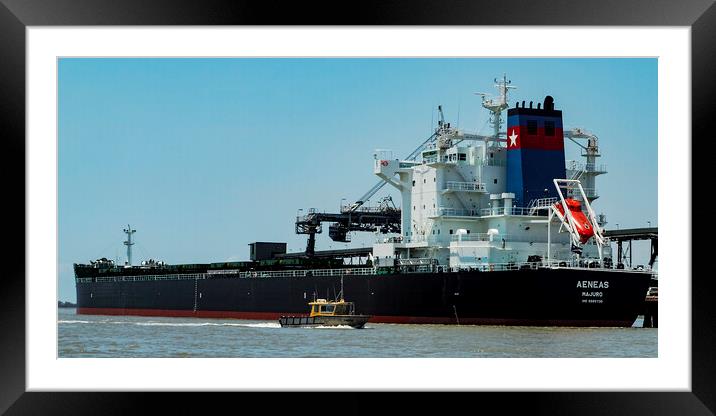  Ship loading at Gladstone Harbour. Framed Mounted Print by Geoff Childs