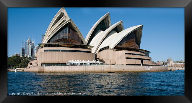 Sydney Opera House up close. Framed Print by Geoff Childs