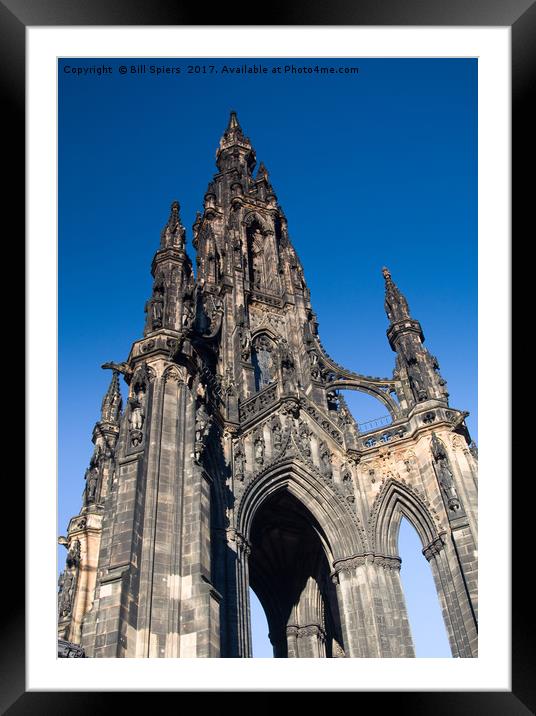 The Scott Monument Framed Mounted Print by Bill Spiers