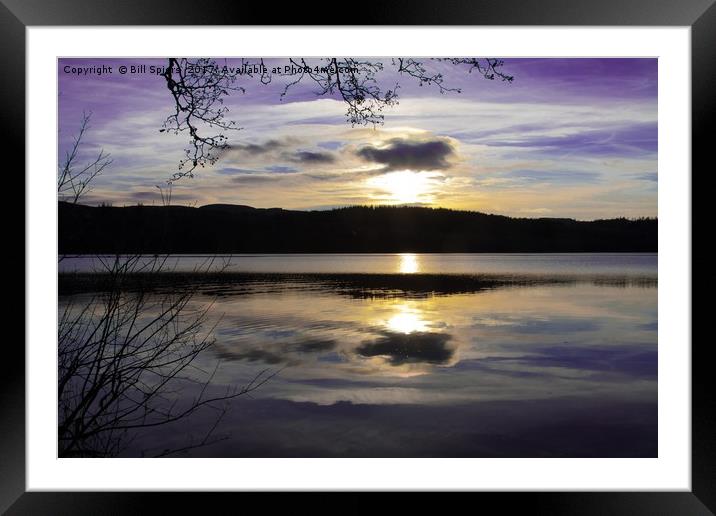 Loch Venacher Sunset Framed Mounted Print by Bill Spiers
