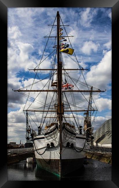 HMS Gannet Framed Print by Joanna Pinder