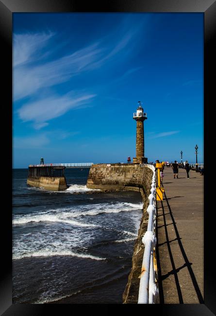 Whitby Bay Framed Print by Joanna Pinder