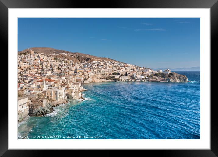 Hermoupolis, Syros Greek Islands. Framed Mounted Print by Chris North