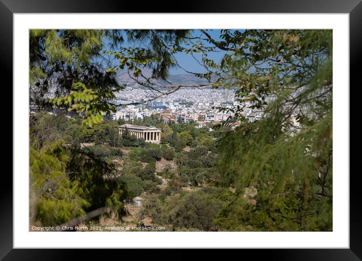 The Ancient Agora of Classical Athens. Framed Mounted Print by Chris North