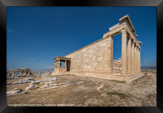 The Erechtejon at the Acropolis of Athens. Framed Print by Chris North