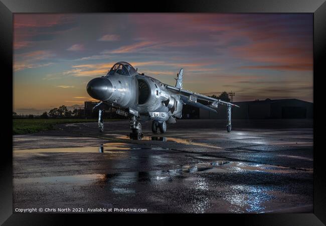 Night fighter 002. Framed Print by Chris North