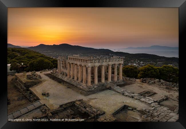 The Temple of Aphaia. Framed Print by Chris North