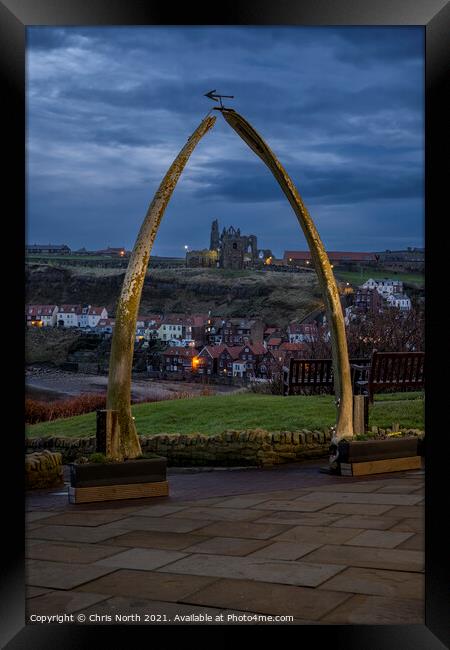 The Whitby whalebone Arch Framed Print by Chris North