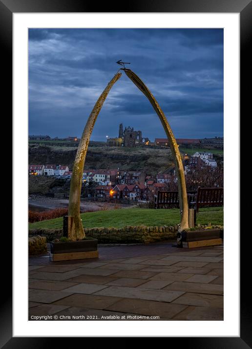 The Whitby whalebone Arch Framed Mounted Print by Chris North