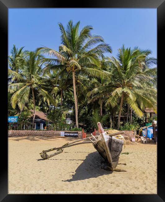 Goa beach. Framed Print by Chris North