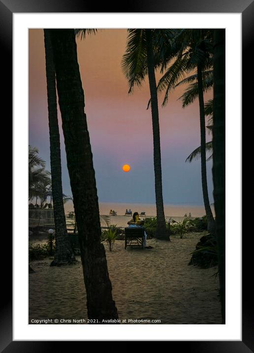 Goa Sunset  Framed Mounted Print by Chris North