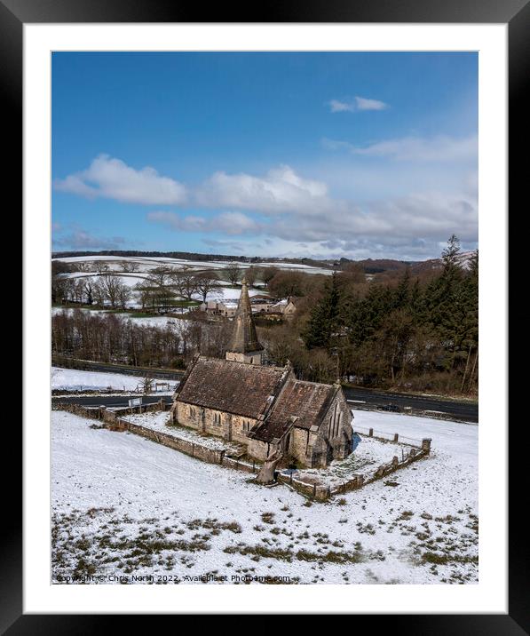 Fewston Parish Church of St Michael and St Lawrence. Framed Mounted Print by Chris North