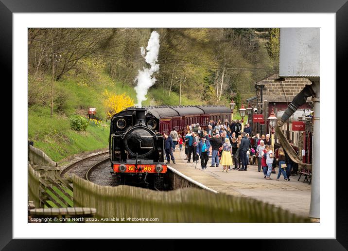 Steam Locomotive No 85 Framed Mounted Print by Chris North