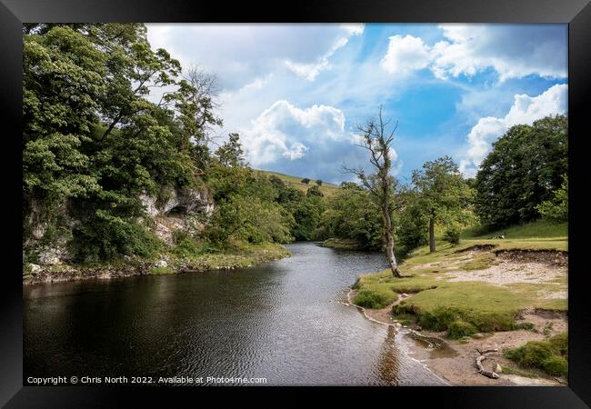 The river Wharfe above Burnsall  Framed Print by Chris North