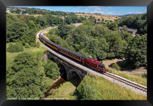 Ivatt Class steam train on the Keighley and Worth Valley Railway. Framed Print by Chris North