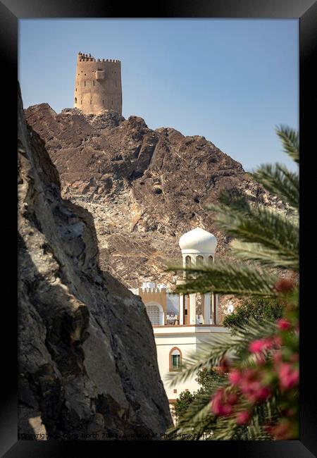 City watchtower, Muscat, Oman. Framed Print by Chris North