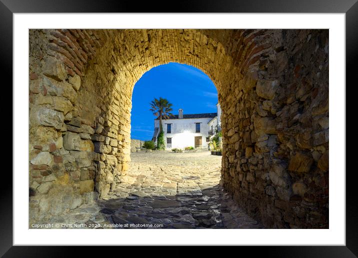 Castella Del Frontera fortified entrance. Framed Mounted Print by Chris North