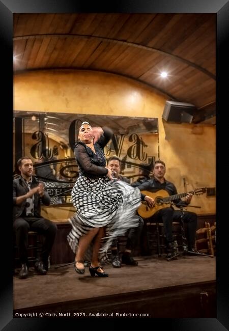 Flamenco passion. Framed Print by Chris North