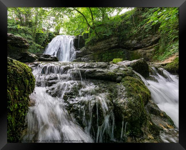 Janet Foss, waterfall Framed Print by Chris North