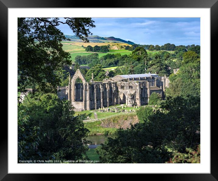 Bolton Abbey in the Yorkshire Dales Framed Mounted Print by Chris North